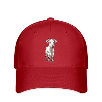 Vache avec cloche – La magie du fermier - Casquette Flexfit - rouge - Devant