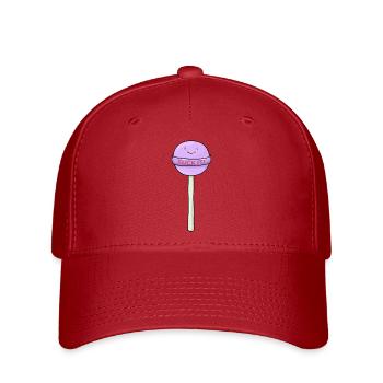 Sucette mignonne avec un dessin animé drôle - Casquette Flexfit - rouge - Devant