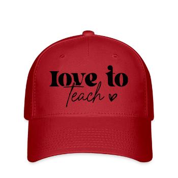 love to teach - Flexfit Cap - red - Front