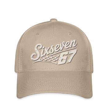 Six Seven Checkered Flag - Flexfit Cap - khaki - Front