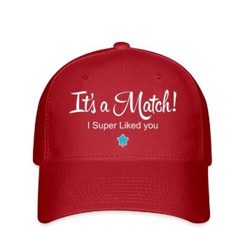 C’est un match ! Je t’aimais super bien - Casquette Flexfit - rouge - Devant