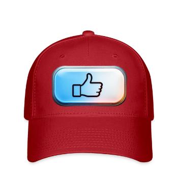 Neon Daumen Hoch Gradient - Flexfit Cap - Rot - Vorne