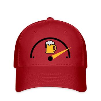 Bier full - Flexfit Cap - red - Front
