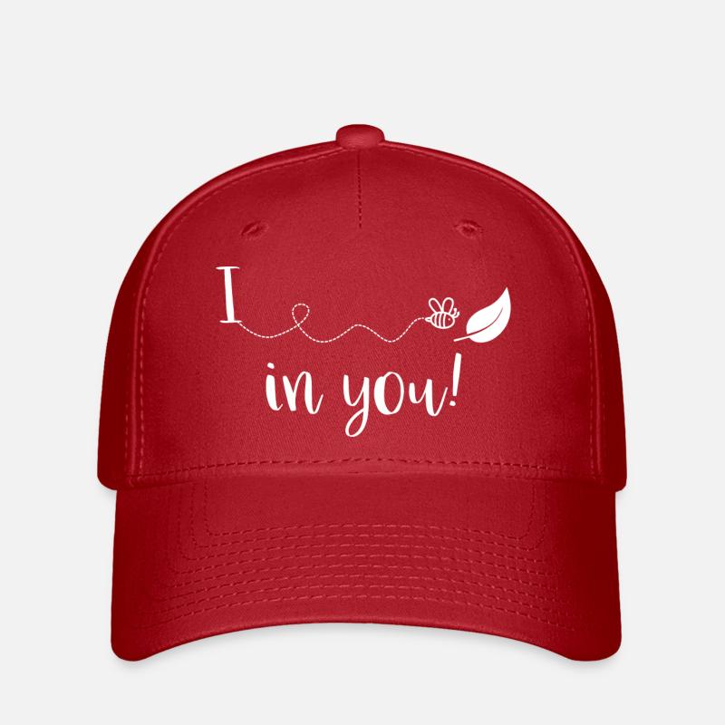 I bee leaf in you Spruch - Flexfit Cap - Rot