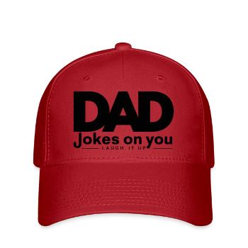 PAPA MACHT WITZE ÜBER DICH LACHEN - Flexfit Cap - Rot - Vorne
