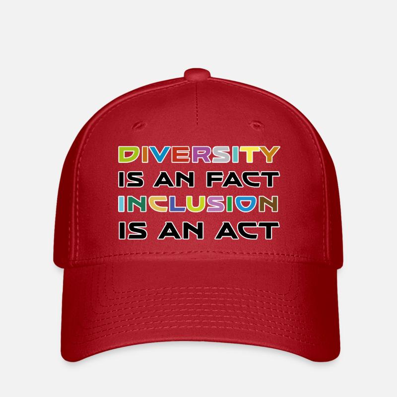 Diversity is a fact, inclusion is action - Flexfit Cap - red