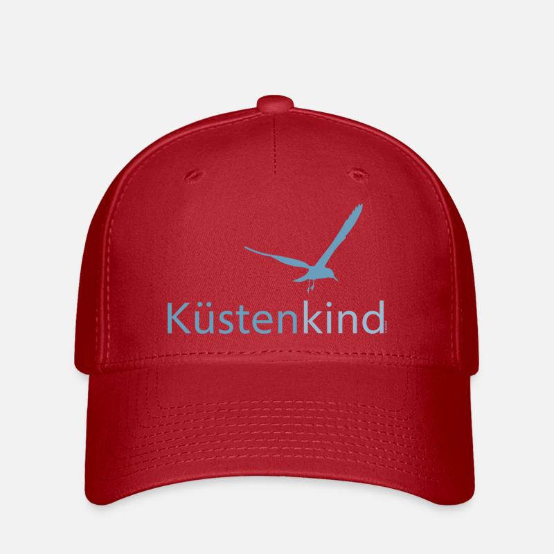 Küstenkind blaugrau - Flexfit Cap - Rot