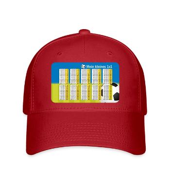 Soccer Petit 1x1 - Bleu Vert Apprendre les mathématiques - Casquette Flexfit - rouge - Devant