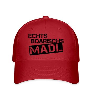 Echts Boarischs Madl - black - Flexfit Cap - Rot - Vorne