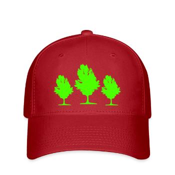 Tree 02 - Flexfit Cap - red - Front