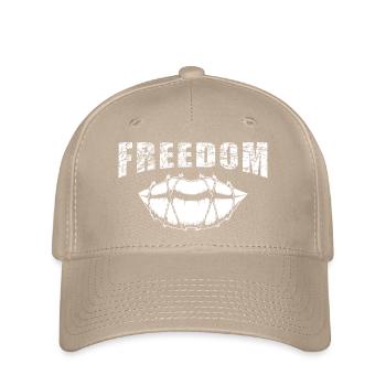 Freedom Freedom - Lèvres en fil de fer barbelé - Casquette Flexfit - kaki - Devant