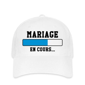 Mariage en cours ... - Casquette Flexfit - blanc - Devant