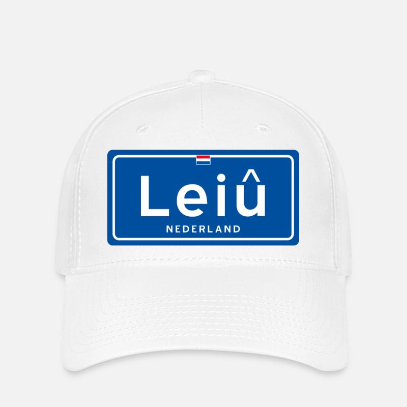 Ortsschild Leiu (Leiden) - Flexfit Cap - Weiß
