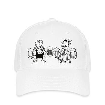 M. Bier und Frau Bier - Casquette Flexfit - blanc - Devant