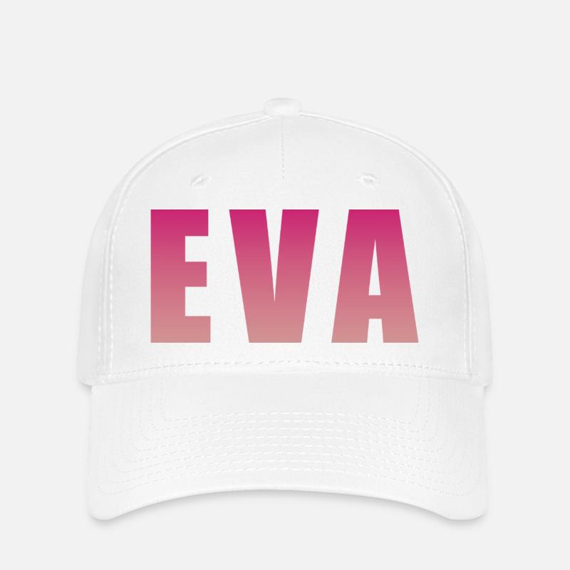 Gradient Text Block Design - Flexfit Cap - white