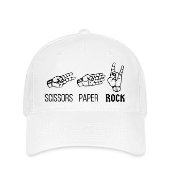 Siccors Paper Rock - Heavy Rock Edition - Flexfit Cap - Weiß - Vorne
