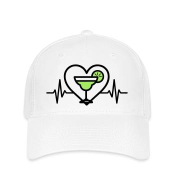 Margarita Coeur Cocktail Citron Vert - Casquette Flexfit - blanc - Devant