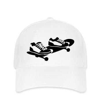 Skateboard - Flexfit Cap - white - Front
