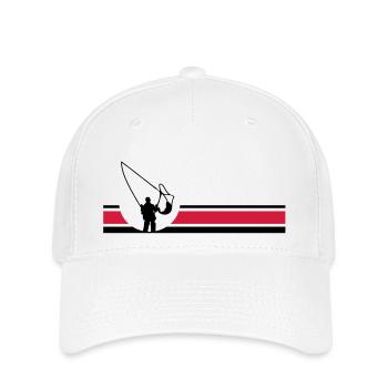 Fliegenfischen - Flexfit Cap - Weiß - Vorne