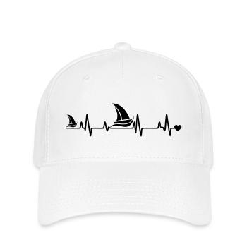 Segelboot  herz - Flexfit Cap - Weiß - Vorne
