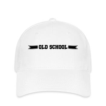 old school - Flexfit Cap - Weiß - Vorne