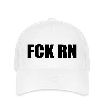Fck rn - Casquette Flexfit - blanc - Devant
