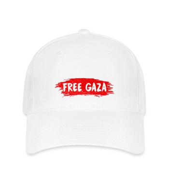 Libérez Gaza, libérez la Palestine, mettez fin au génocide - Casquette Flexfit - blanc - Devant