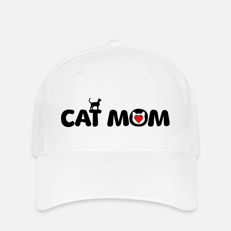 Chats Maman Kitty Chat Chat Chat Amour - Casquette Flexfit - blanc