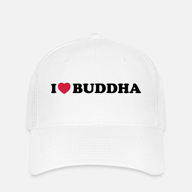 I love Buddha - Flexfit Cap - Weiß