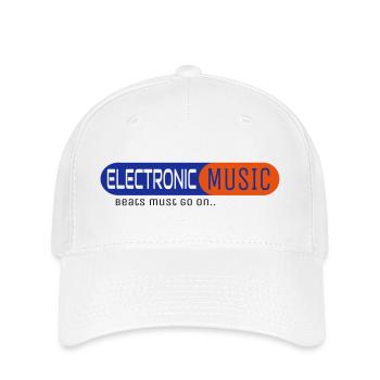 Electronic Music - Flexfit Cap - Weiß - Vorne