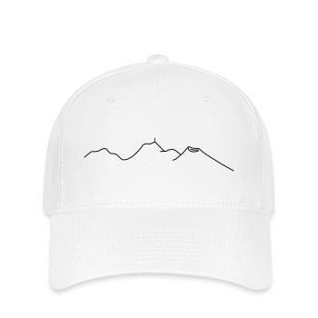 Skyline chaine des puys - Casquette Flexfit - blanc - Devant