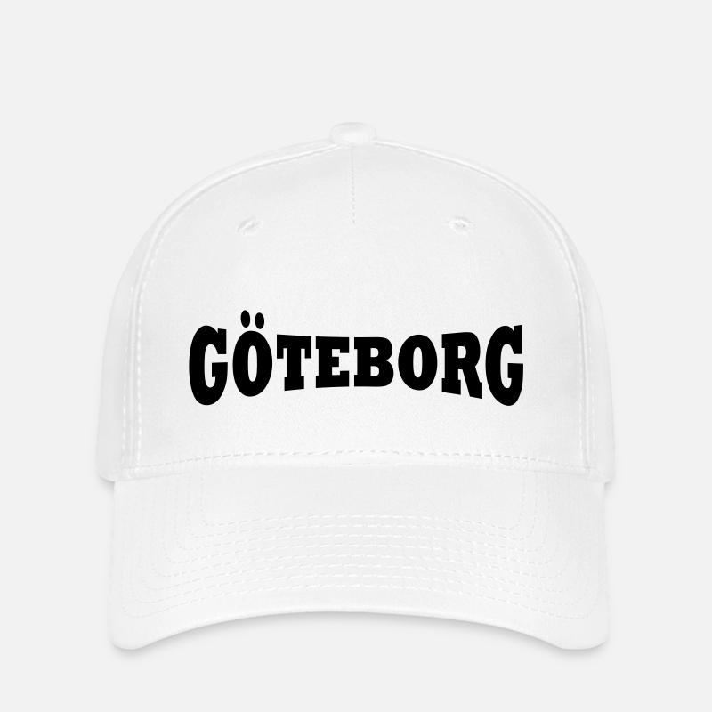 Göteborg lettrage - Casquette Flexfit - blanc