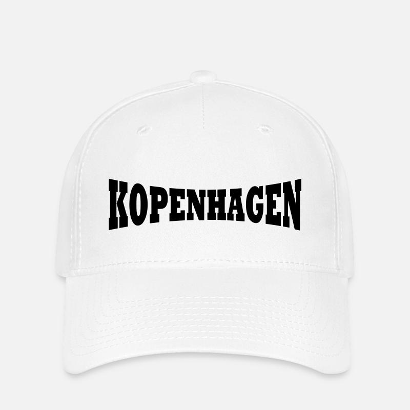 Copenhague logo - Casquette Flexfit - blanc