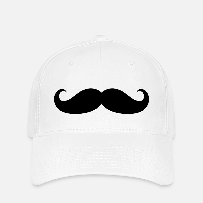 Moustache 1 - Flexfit Cap - Weiß