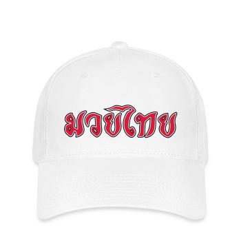Muay Thai Script - Flexfit Cap - white - Front