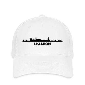 Skyline Lissabon Text - Flexfit Cap - Weiß - Vorne