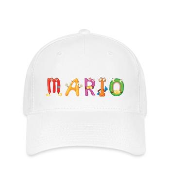 Mario - Flexfit Cap - Weiß - Vorne