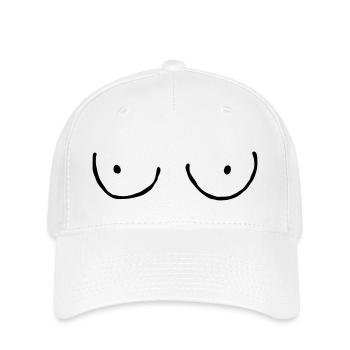 gezogene Brust se341 - Flexfit Cap - Weiß - Vorne