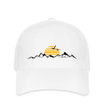 MONTAGNES Paysage Silhouette Panorama - Casquette Flexfit - blanc - Devant