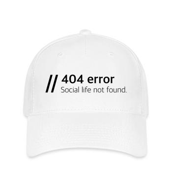 Social life not found - Flexfit Cap - white - Front