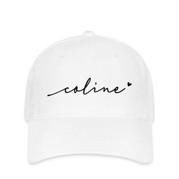 Coline Schreibschrift Name - Flexfit Cap - Weiß - Vorne