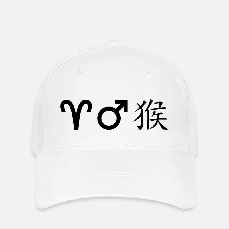 Aries Mars Monkey - Flexfit Cap - white