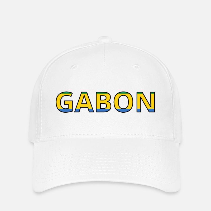 Flag of Gabon - Flexfit Cap - white