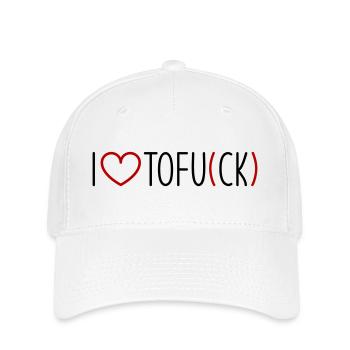 I love Tofu - Flexfit Cap - Weiß - Vorne