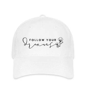 Suivez vos rêves. Suivez vos rêves en disant - Casquette Flexfit - blanc - Devant