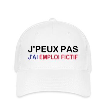 Ich kann nicht, ich habe einen fiktiven Job - Flexfit Cap - Weiß - Vorne