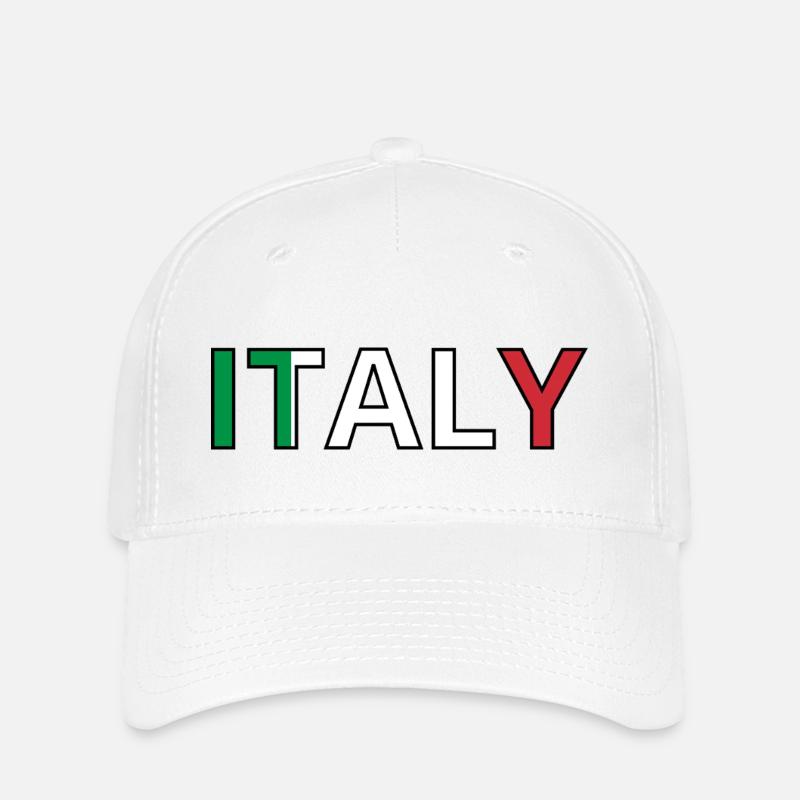 Drapeau Italy - Casquette Flexfit - blanc