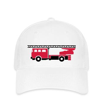 Feuerwehrauto (fire engine) - Flexfit Cap - Weiß - Vorne