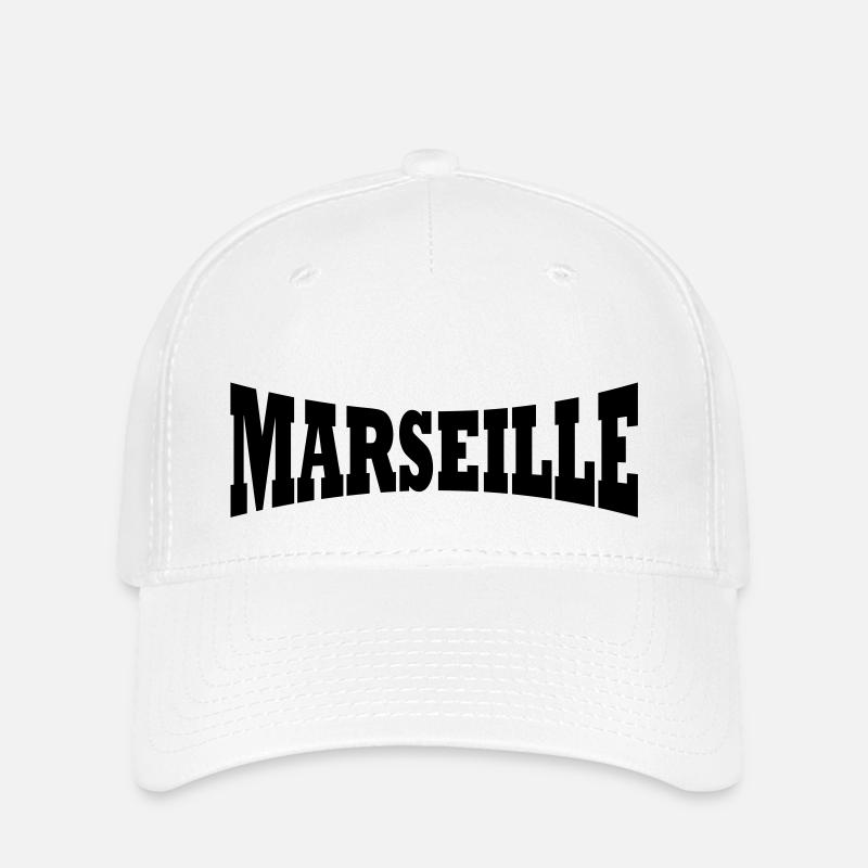 Marseille lettering - Flexfit Cap - white