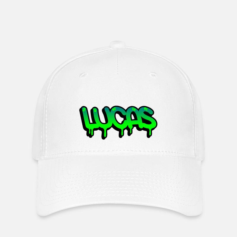 Graffiti name Lucas - Flexfit Cap - white